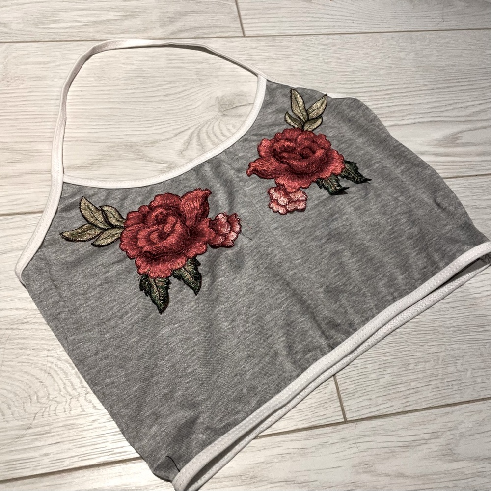 Zaful rose patch halter